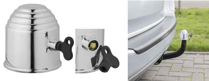 Abdeckkappe Chrom für Anhängerkupplung mit Schlüssel Abdeckkappe Chrom für Anhängerkupplung mit Schlüssel