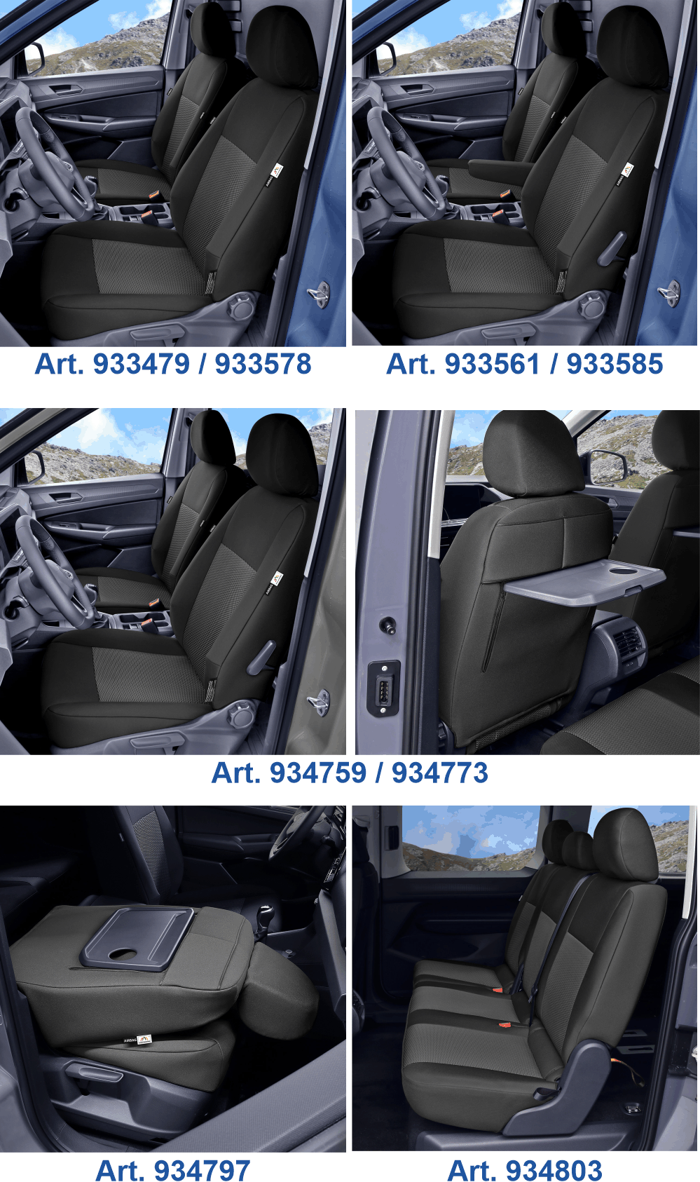 Passform Sitzbez�ge Ford Transit Connect III / Ford Tourneo Connect III / VW Caddy V